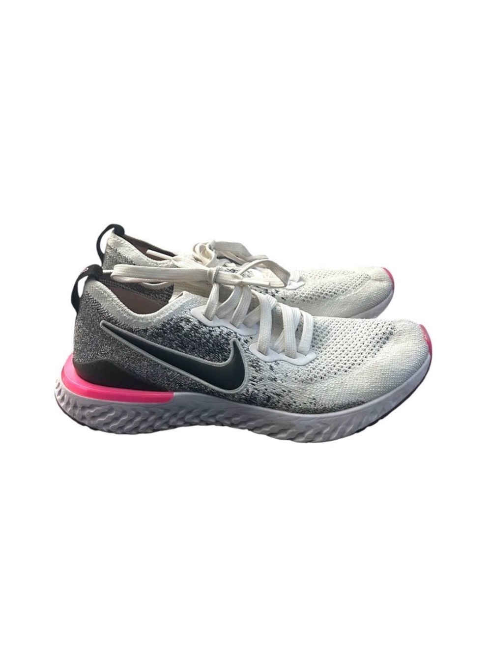 Nike Epic React Flyknit 2 Oreo Pink Punning Women's White 8.5